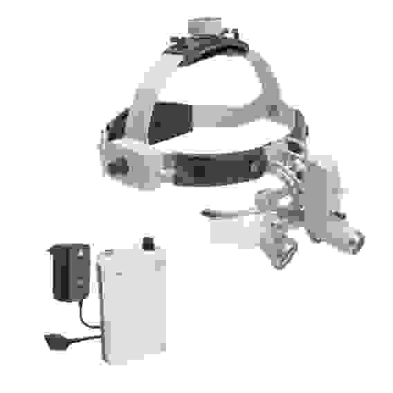 HE.(J-008.31.440) Осветитель налобный ML4 LED mPack с пр., лупа офтальмологическая бинокулярная HR 2.5х, рабочее расстояние 340 мм с защитой с S-Guard.